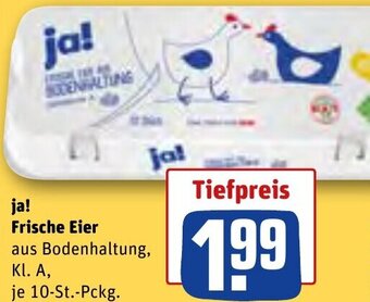 REWE ja! Frische Eier 10-St. Pckg. Angebot