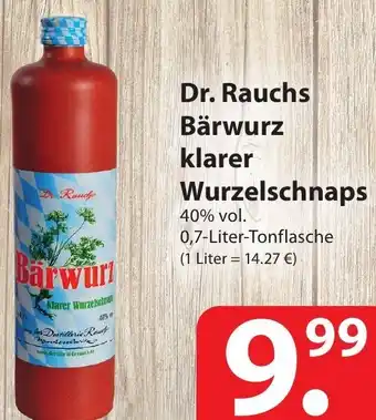 Famila Nord Ost Dr. Rauchs Bärwurz klarer Wurzelschnaps 0,7L Angebot