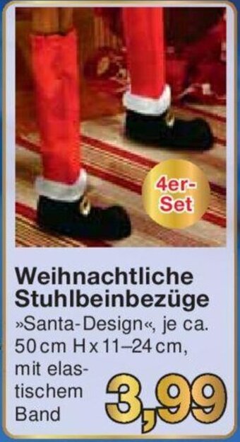 Jawoll Weihnachtliche Stuhlbeinbezüge 4er-Set Angebot