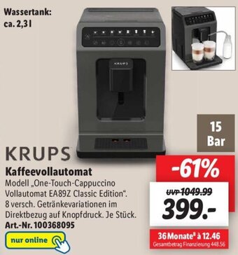 Lidl KRUPS Kaffeevollautomat Angebot