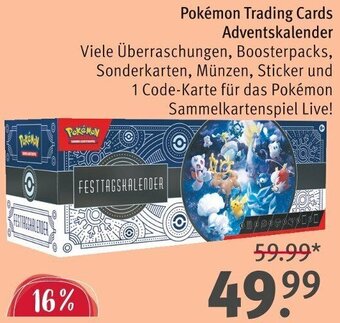 Rossmann Pokémon Trading Cards Adventskalender Angebot