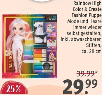 Rossmann Rainbow High Color & Create Fashion Puppe Angebot