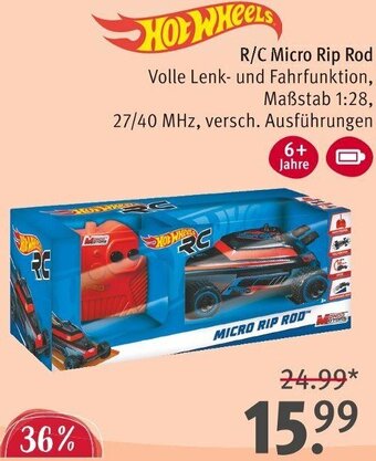 Rossmann Hot Wheels R/C Micro Rip Rod Angebot