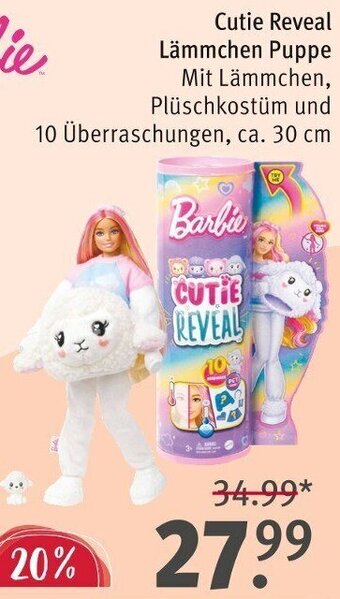 Rossmann Barbie Cutie Reveal Lämmchen Puppe Angebot