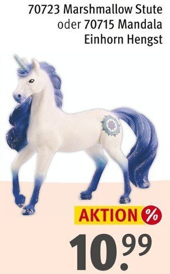 Rossmann schleich 70723 Marshmallow Stute oder 70715 Mandala Einhorn Hengst Angebot