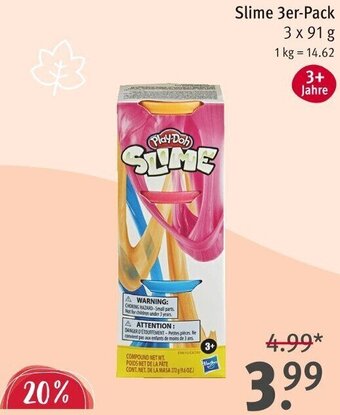 Rossmann Play-Doh Slime 3er-Pack Angebot