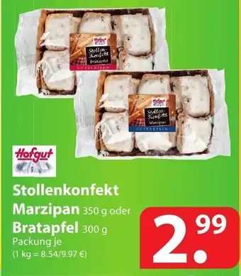 Famila Nord Ost Hofgut Stollenkonfekt Marzipan 350g oder Bratapfel 300g Angebot