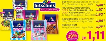 KODi hitschies SOFTI KAUBONBON MIT TATTOOS 75 g Angebot