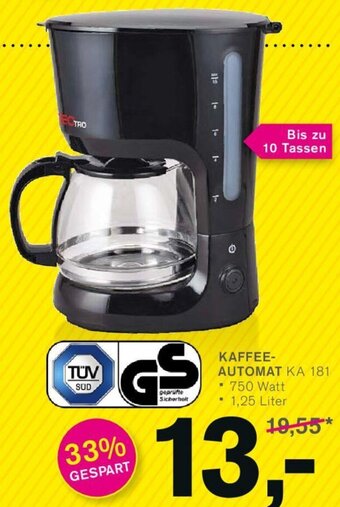KODi TECTRO KAFFEEAUTOMAT KA 181 Angebot