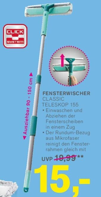 KODi LEIFHEIT FENSTERWISCHER CLASSIC TELESKOP 155 Angebot
