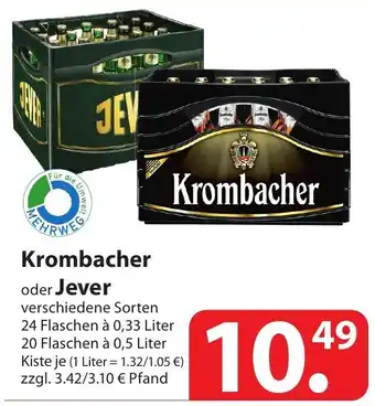 Famila Nord Ost Krombacher oder Jever 20x0,5L/24x0,33L Angebot