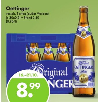 Trink und Spare Oettinger versch. Sorten 20*500ml Angebot