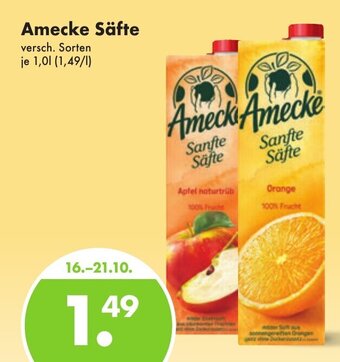 Trink und Spare Amecke Säfte versch. Sorten je 1L Angebot