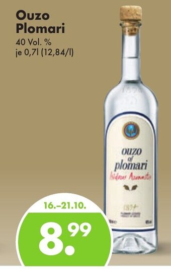 Trink und Spare Ouzo Plomari 40 Vol. % 700ml Angebot