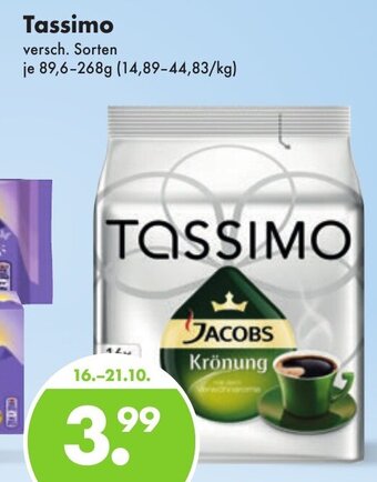 Trink und Spare JACOBS Tassimo versch. Sorten 90-268g Angebot