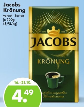 Trink und Spare Jacobs Krönung versch. Sorten je 500g Angebot