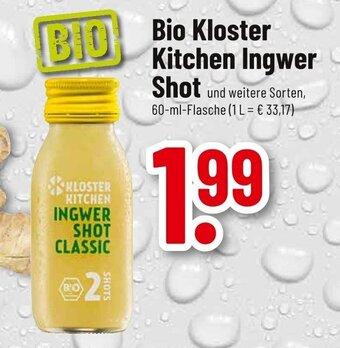 trinkgut KLOSTER KITCHEN INGWER SHOT CLASSIC 60-ml Angebot