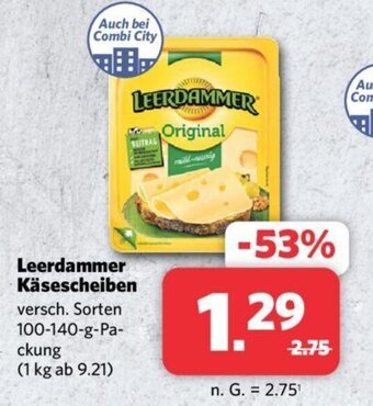 Combi Leerdammer Käsescheiben 100-140 g Angebot