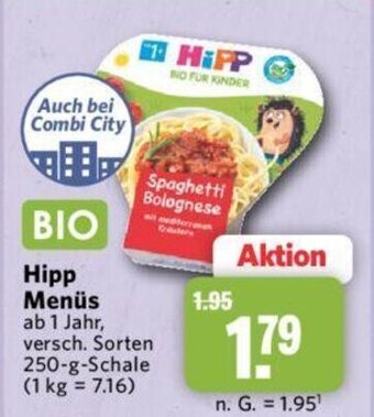 Combi Hipp Menüs ab 1 Jahr 250 g Angebot