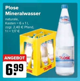 Logo Getränkemarkt Plose Mineralwasser 6*1L Angebot