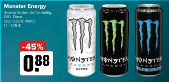 Logo Getränkemarkt Monster Energy diverse Sorten, koffeinhaltig, 500ml Angebot