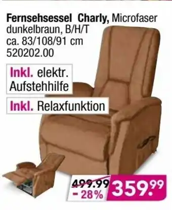 Möbel Boss Fernsehsessel Charly Angebot