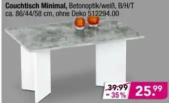 Möbel Boss Couchtisch Minimal Angebot