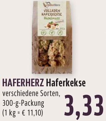 BUNGERT HAFERHERZ Haferkekse 300 g Packung Angebot