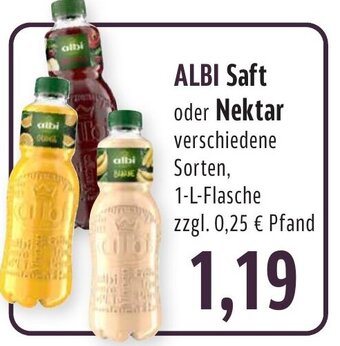 BUNGERT ALBI Saft oder Nektar 1 L Flasche Angebot