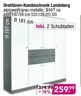 Möbel Boss Drehtüren Kombischrank Landsberg Angebot