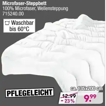 Möbel Boss Microfaser Steppbett Angebot