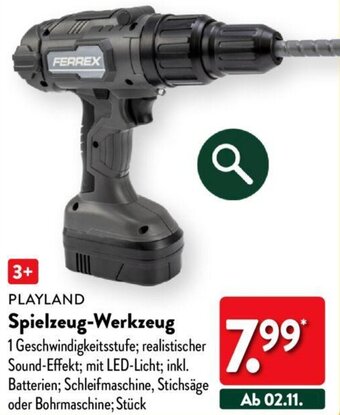 Aldi Nord PLAYLAND Spielzeug-Werkzeug Angebot