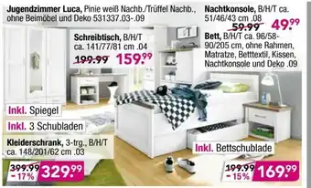 Möbel Boss Jugendzimmer Luca oder Nachtkonsole Angebot