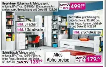 Möbel Boss Begehbarer Eckschrank Tablo oder Bett Tablo Angebot