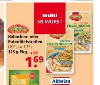 Multi Markt Hahnchen-Oder Putenfiletstreifen 125g Pkg. Angebot