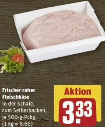 REWE Frischer roher Fleischkäse 500 g Pckg. Angebot