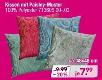 Möbel Boss Kissen mit Paisley Muster Angebot