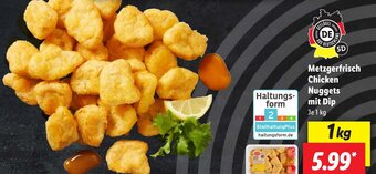 Lidl Metzgerfrisch Chicken Nuggets mit Dip 1 kg Angebot