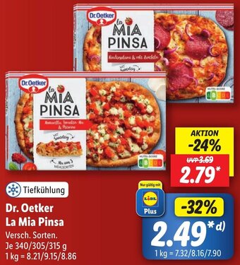 Lidl Dr. Oetker La Mia Pinsa 340/305/315 g Angebot