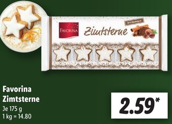 Lidl Favorina Zimtsterne 175 g Angebot