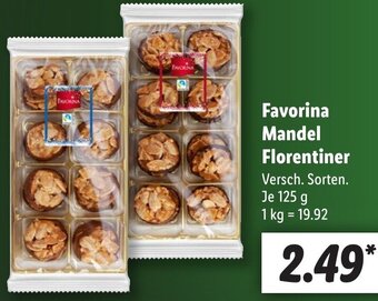 Lidl Favorina Mandel Florentiner 125 g Angebot