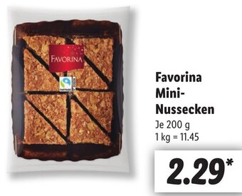 Lidl Favorina Mini-Nussecken 200 g Angebot