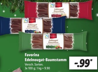 Lidl Favorina Edelnougat-Baumstamm 100 g Angebot