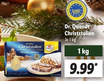 Lidl Dr. Quendt Christstollen 1 kg Angebot