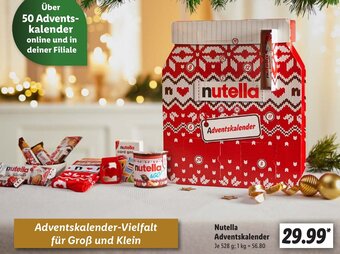 Lidl Nutella Adventskalender 528 g Angebot