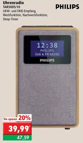 L. STROETMANN GROSSMARKT Philips Uhrenradio TAR5005/10 Angebot