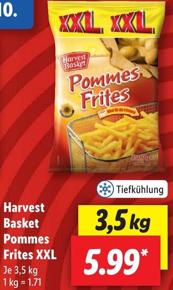 Lidl Harvest Basket Pommes Frites XXL 3,5 kg Angebot