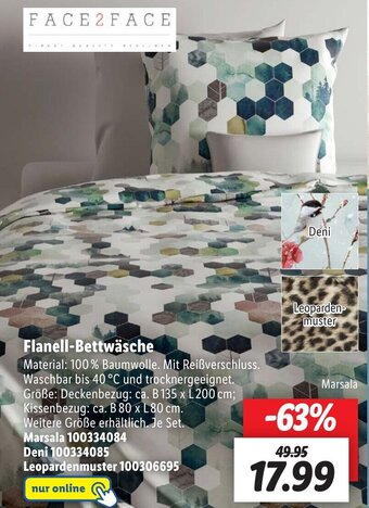 Lidl FACE2FACE Flanell-Bettwäsche Angebot