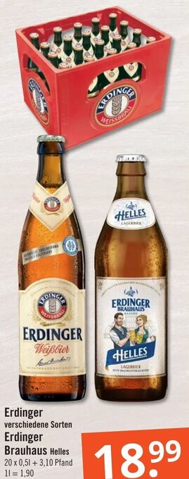 GetränkePartner Erdinger Brauhaus Helles 20x0,5 L Angebot