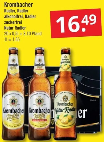 GetränkePartner Krombacher Radler 20x0,5 L Angebot